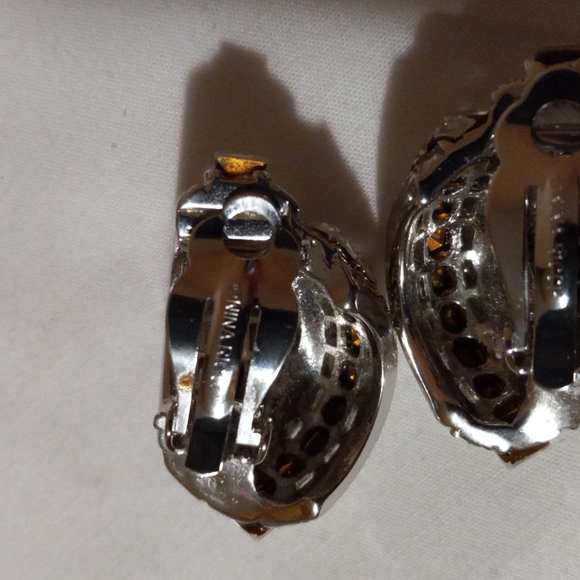 COPY NINA RICCI EARRINGS DIAMOND BAGUETTE - Picture 5 of 6